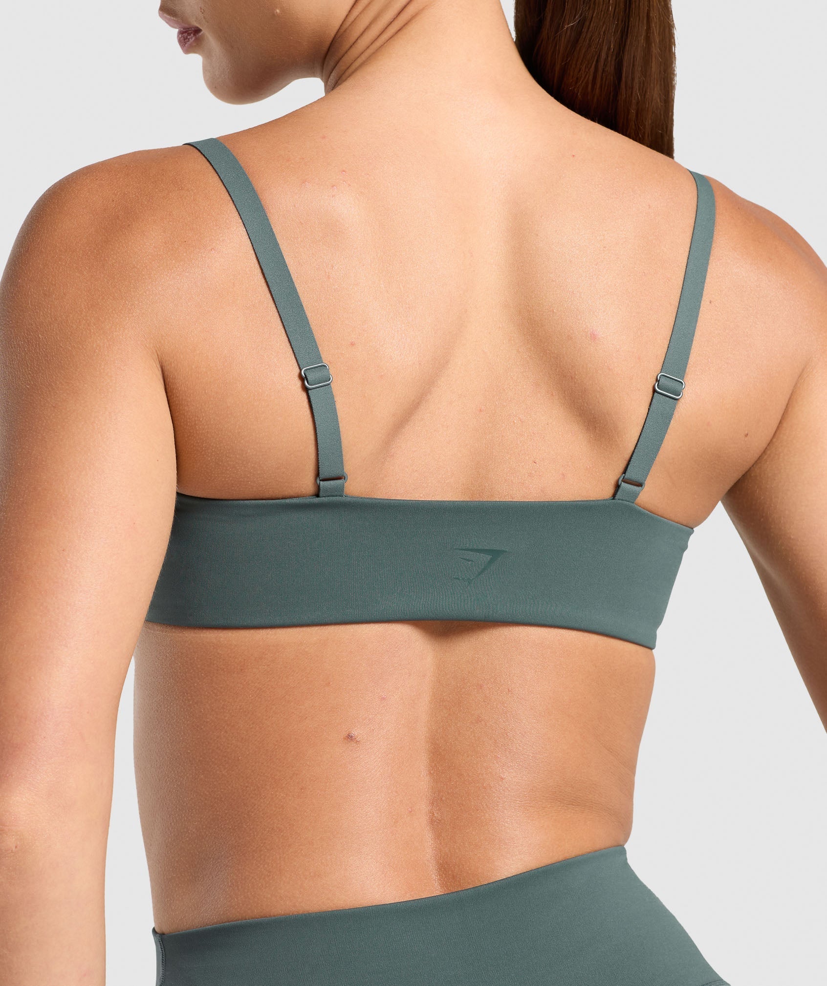 Women's Gymshark Elevate Ruched Sports Bra Slate Teal