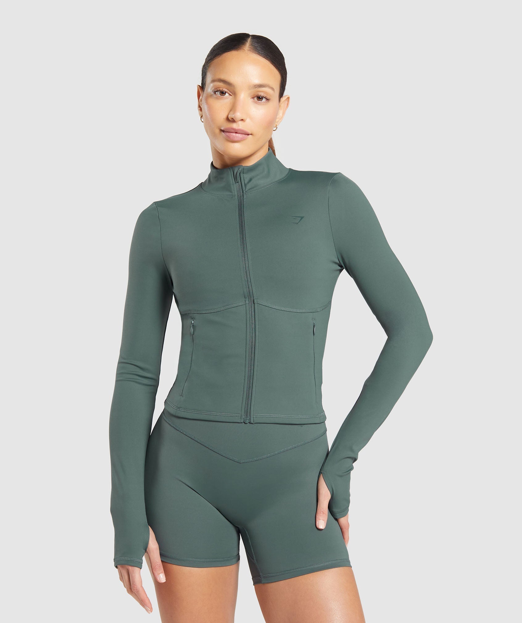 Women's Gymshark Elevate Tracktop Slate Teal