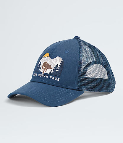 The North Face Embroidered Mudder Trucker Hat TNF White/Asphalt Grey/Bear Graphic New Taupe Green/Bear Graphic Shady Blue/Bear Graphic Utility Brown TNF Black/TNF Black/Bear Graphic