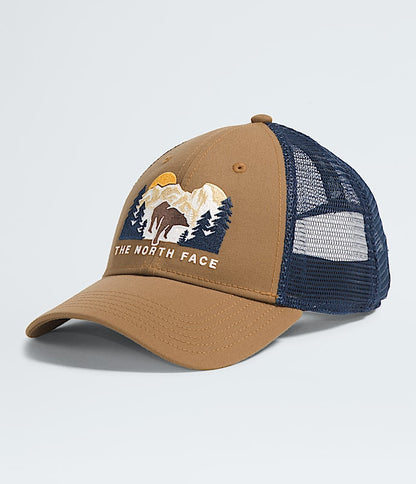 The North Face Embroidered Mudder Trucker Hat TNF White/Asphalt Grey/Bear Graphic New Taupe Green/Bear Graphic Shady Blue/Bear Graphic Utility Brown TNF Black/TNF Black/Bear Graphic