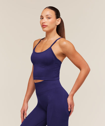 Women's Gymshark Energise Seamless Crop Top Indigo Purple