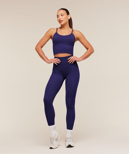 Women's Gymshark Energise Seamless Crop Top Indigo Purple