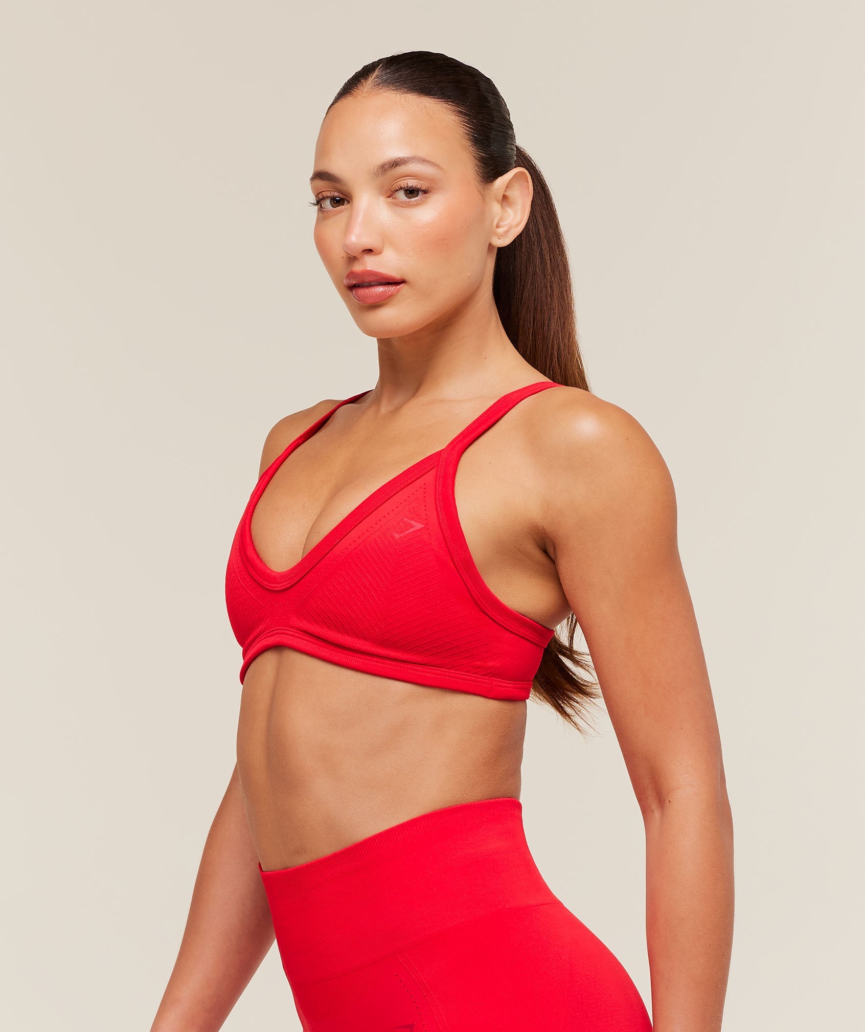 Women's Gymshark Energise Seamless Sports Bra Athletic Red