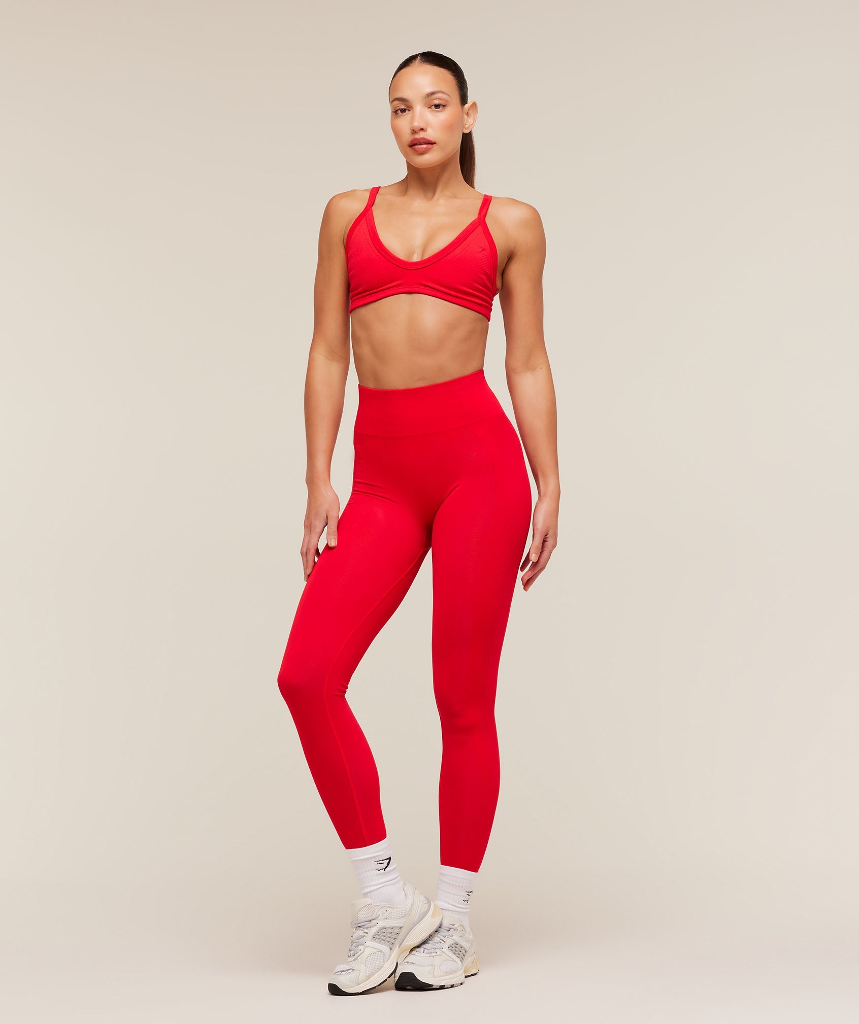 Women's Gymshark Energise Seamless Sports Bra Athletic Red