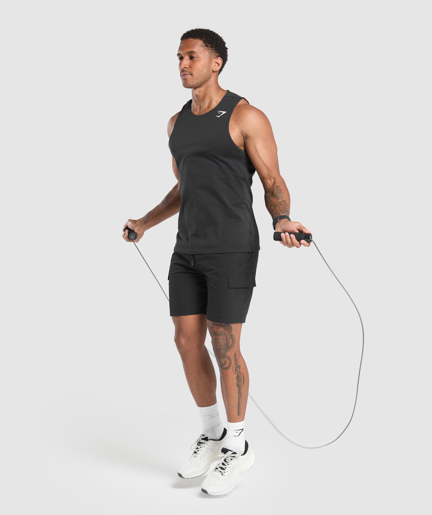 Gymshark Stretch Woven Cargo Shorts Black