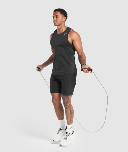 Gymshark Stretch Woven Cargo Shorts Black