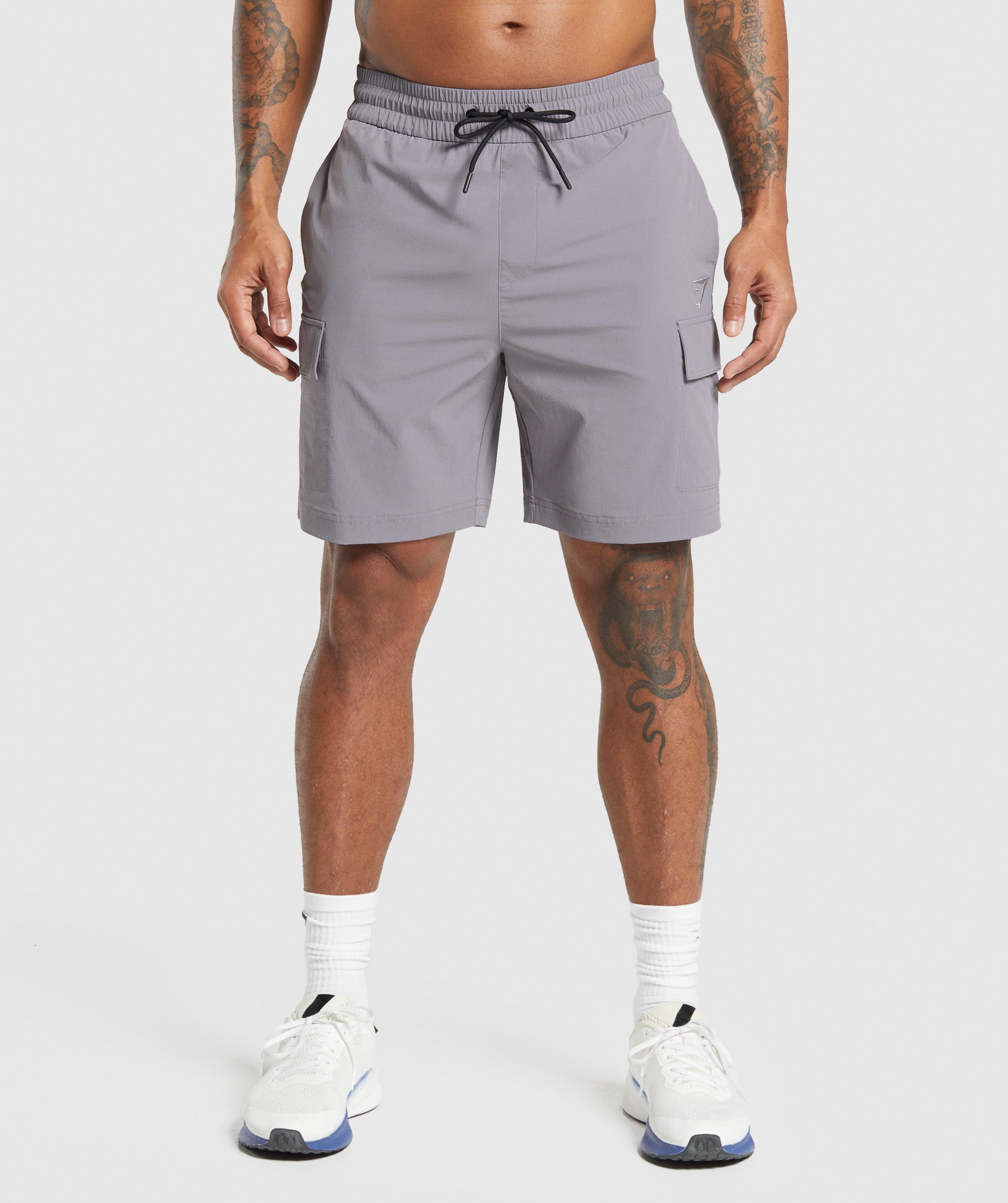 Gymshark Stretch Woven Cargo Shorts Medium Grey
