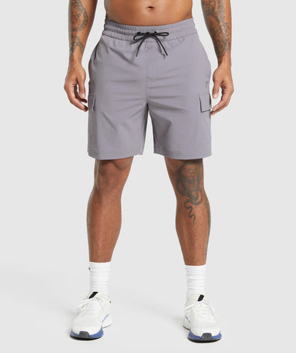 Gymshark Stretch Woven Cargo Shorts Medium Grey
