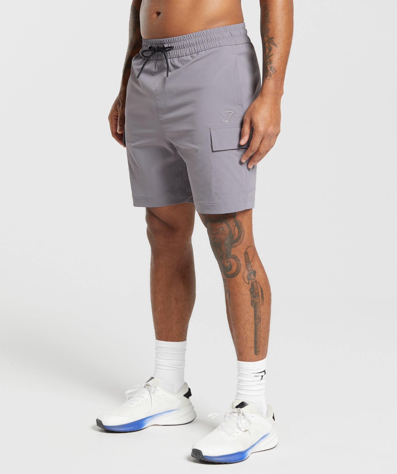 Gymshark Stretch Woven Cargo Shorts Medium Grey