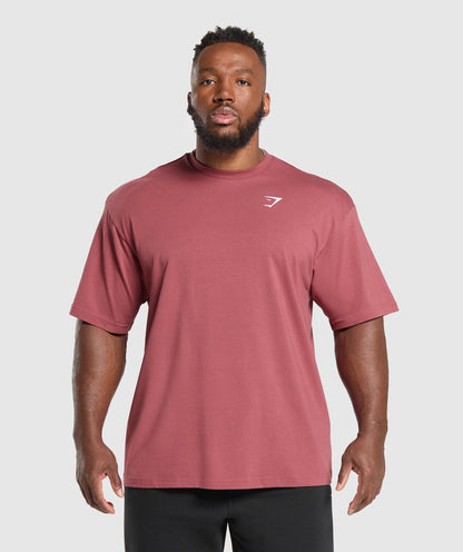 Gymshark Essential Oversized T-Shirt Washed Berry Pink