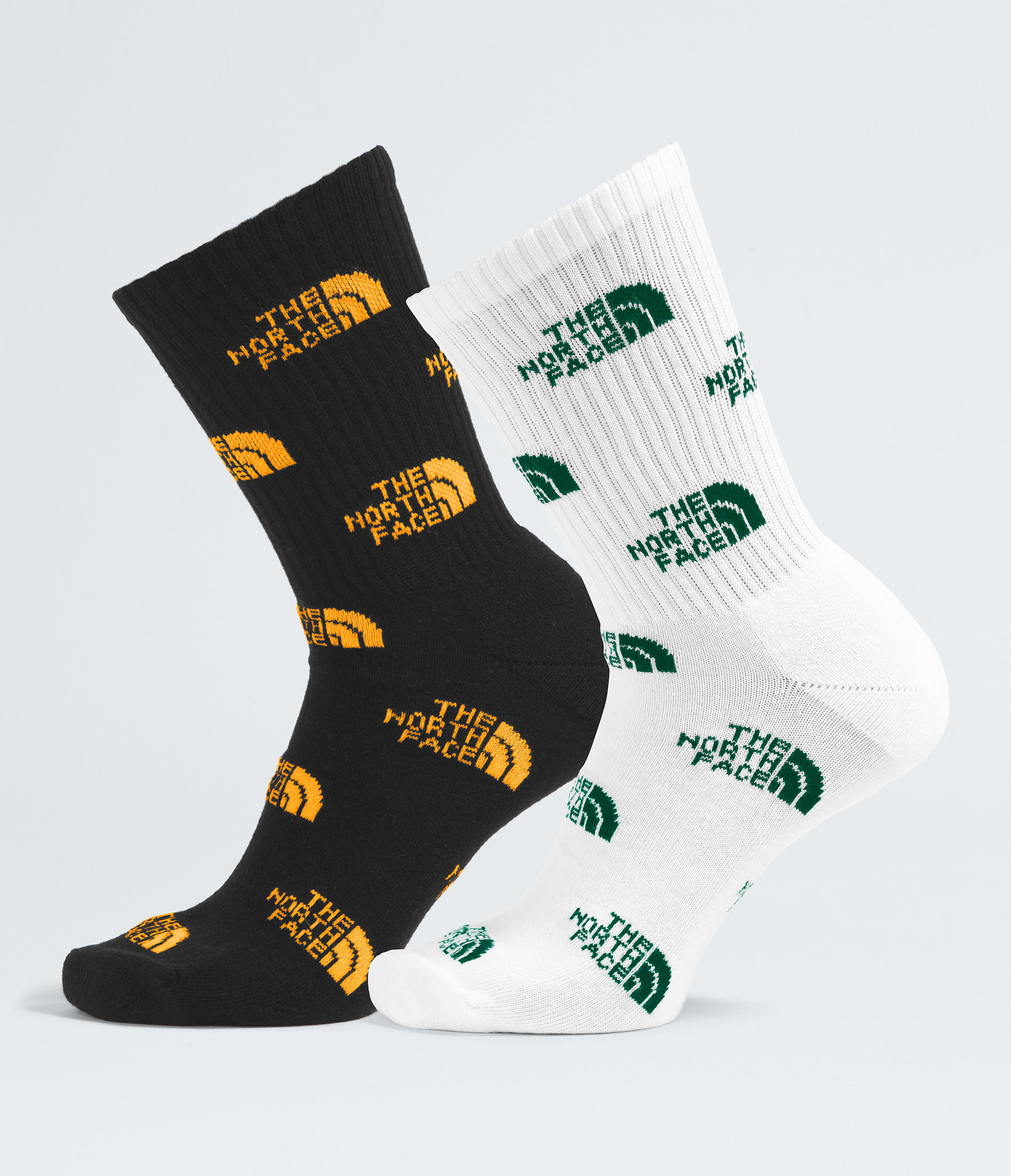 The North Face Everyday Crew Socks Logo2P Tnf Black Tnf Black