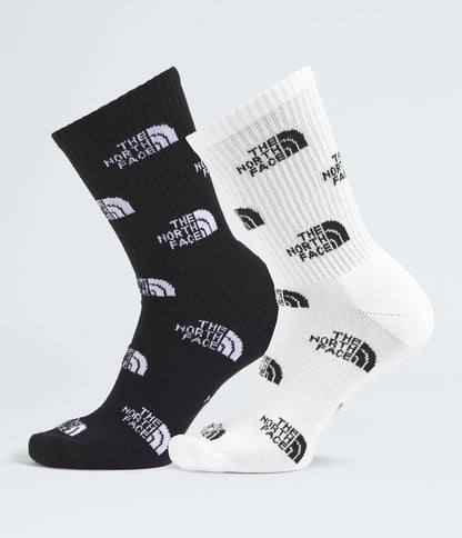 The North Face Everyday Crew Socks Logo2P TNF Black/TNF White TNF Black/Summit Gold/TNF White/Hunter Green