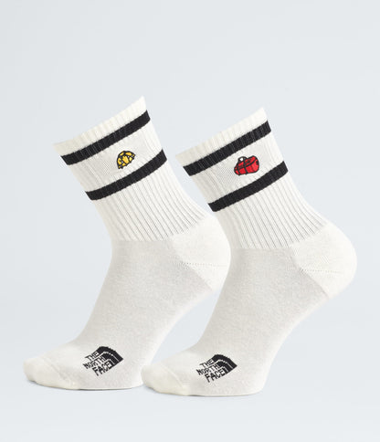 The North Face Everyday Crew TNF Icons Socks2P White Dune TNF Black