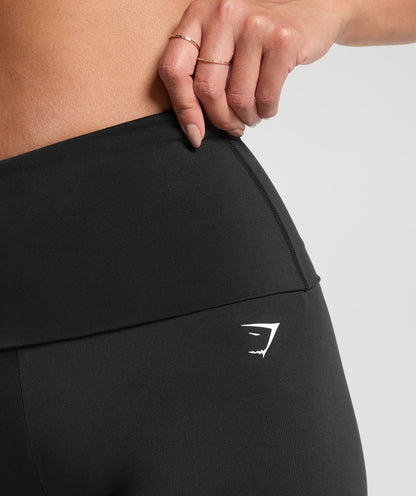 Women's Gymshark Everyday Foldover Leggings Black