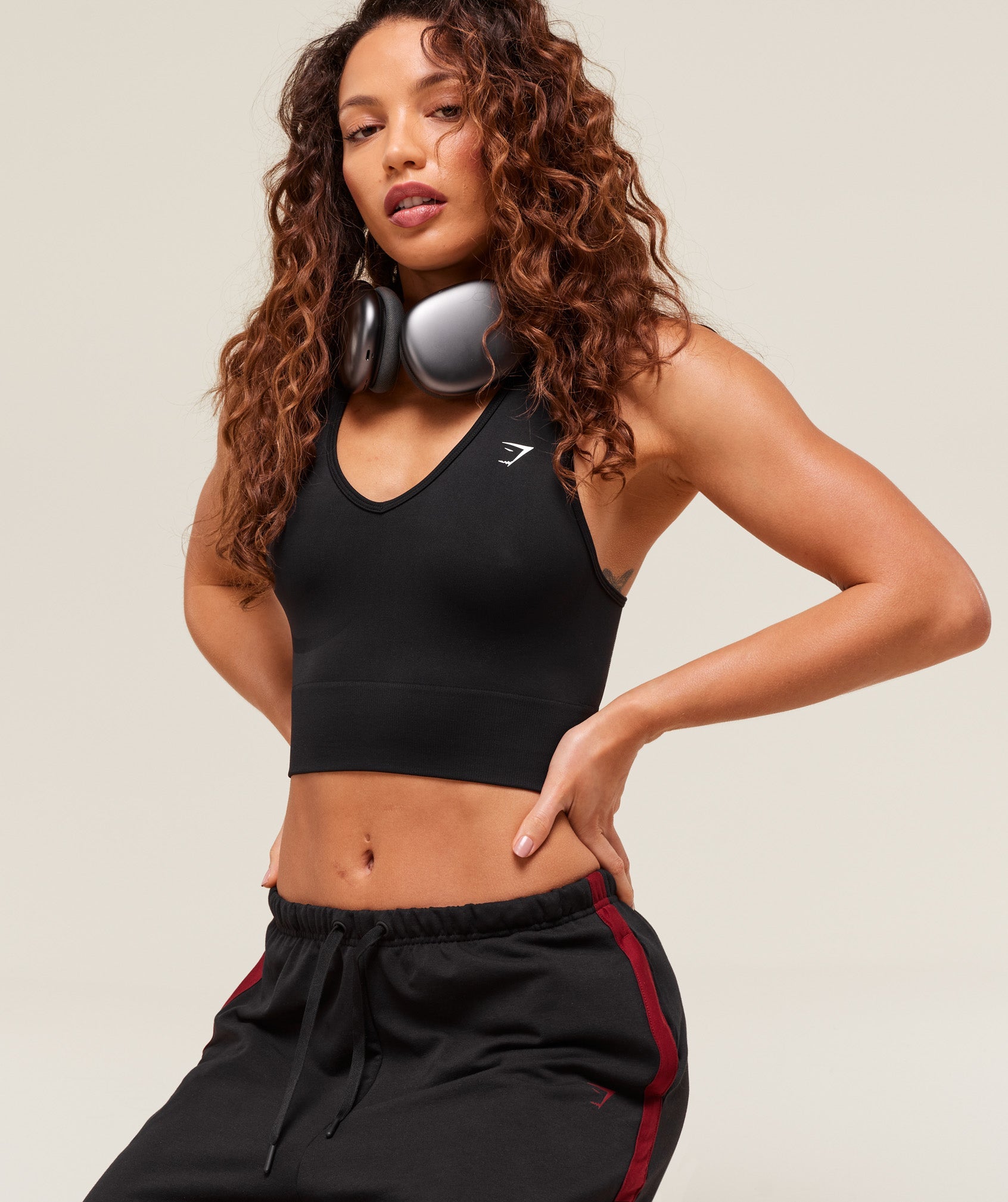 Women's Gymshark Everyday Seamless Crop Tank Black