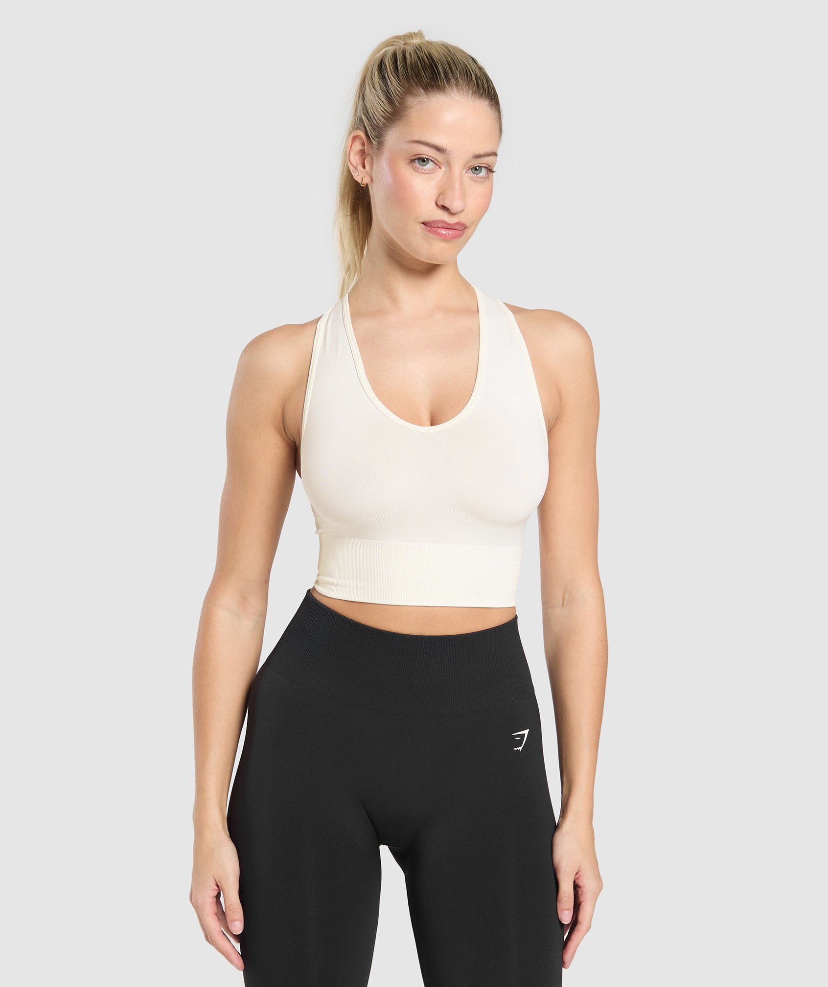 Women's Gymshark Everyday Seamless Crop Tank Soft White