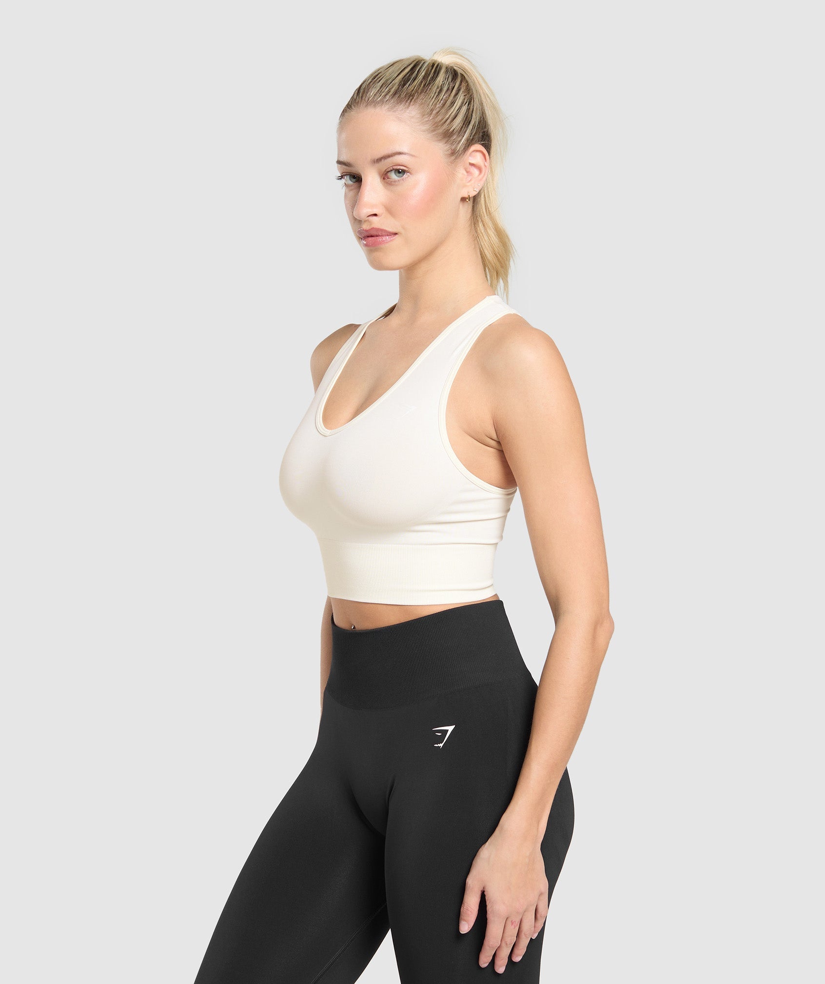 Women's Gymshark Everyday Seamless Crop Tank Soft White