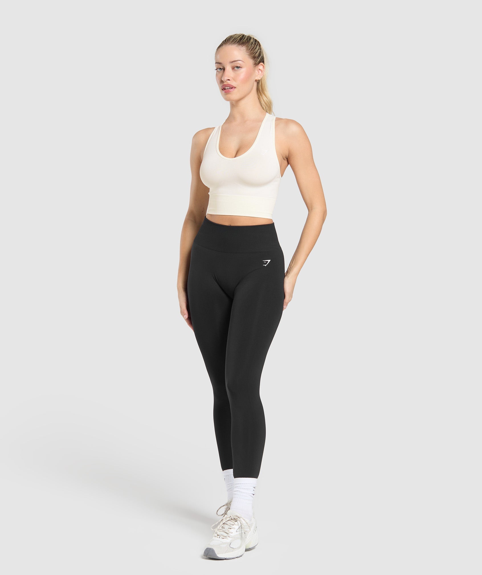 Women's Gymshark Everyday Seamless Crop Tank Soft White