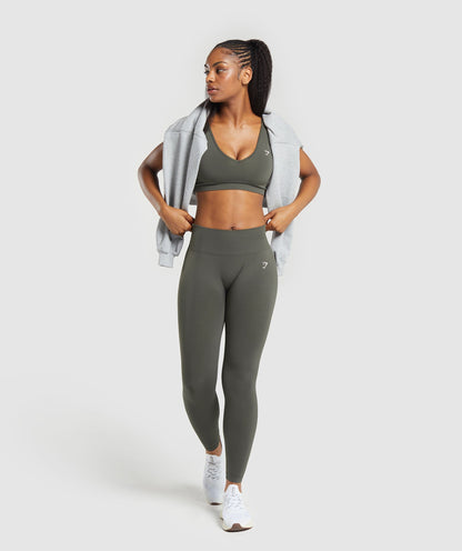 Women's Gymshark Everyday Seamless Leggings Strength Green