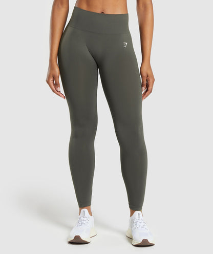 Women's Gymshark Everyday Seamless Leggings Strength Green