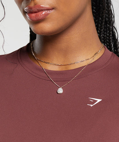 Women's Gymshark Everyday Seamless Long Sleeve Top Burgundy Brown