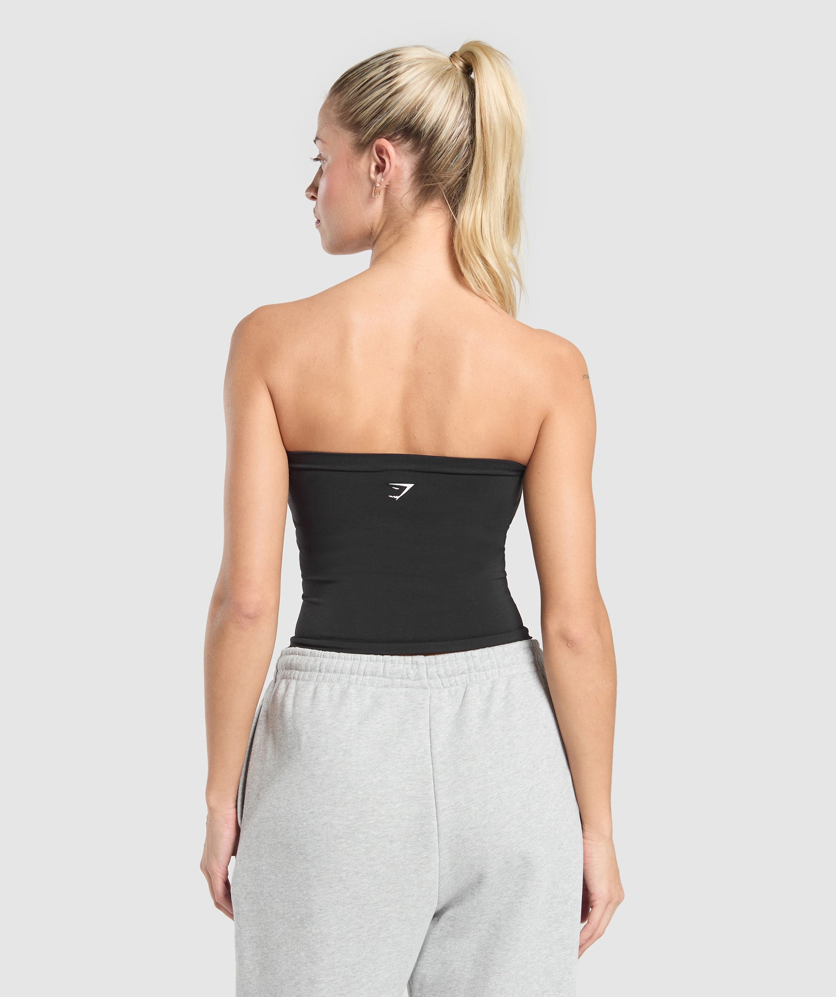 Women's Gymshark Everyday Seamless Midi Tube Top Black