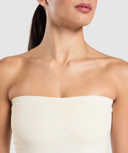 Women's Gymshark Everyday Seamless Midi Tube Top Soft White