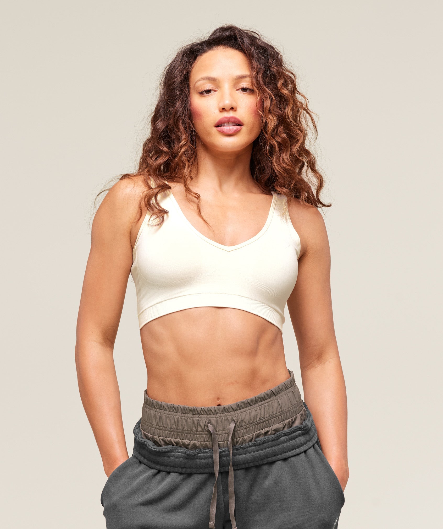 Women's Gymshark Everyday Seamless Sports Bra Soft White