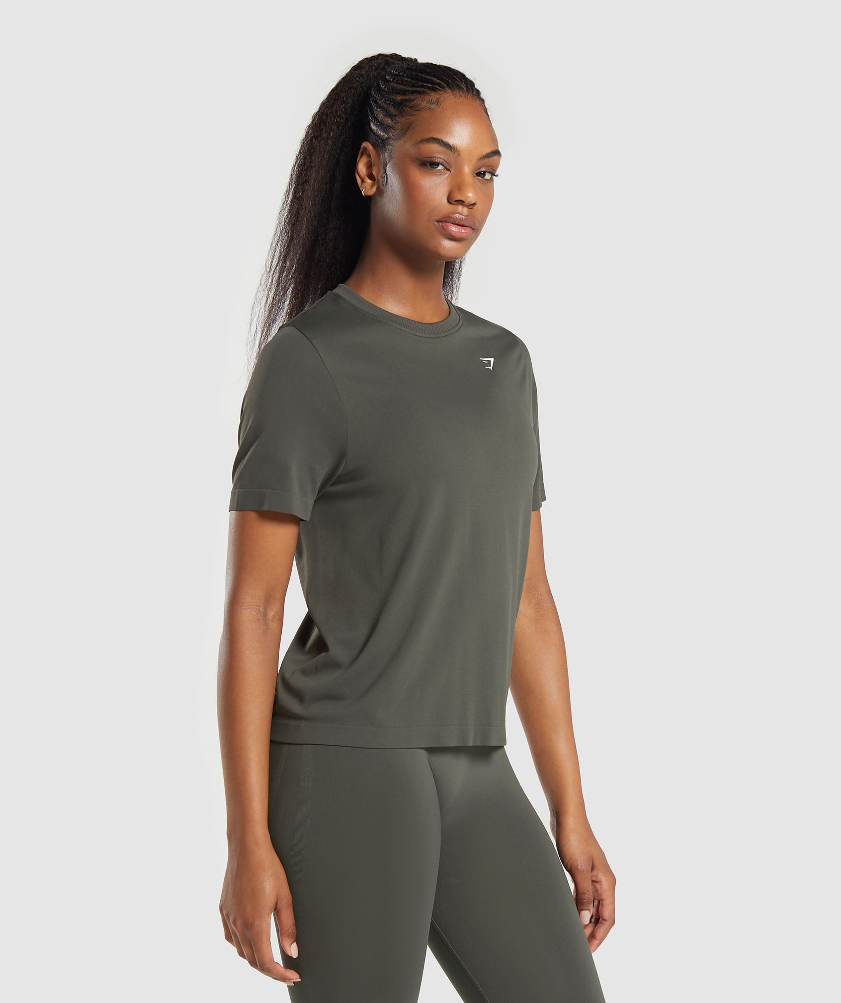 Women's Gymshark Everyday Seamless T-Shirt Strength Green