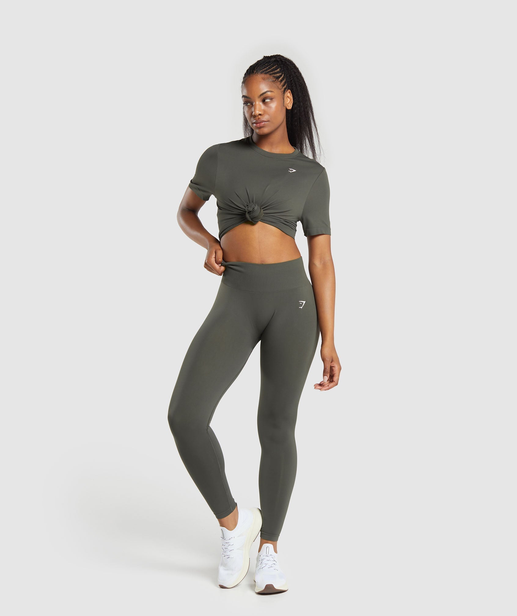 Women's Gymshark Everyday Seamless T-Shirt Strength Green
