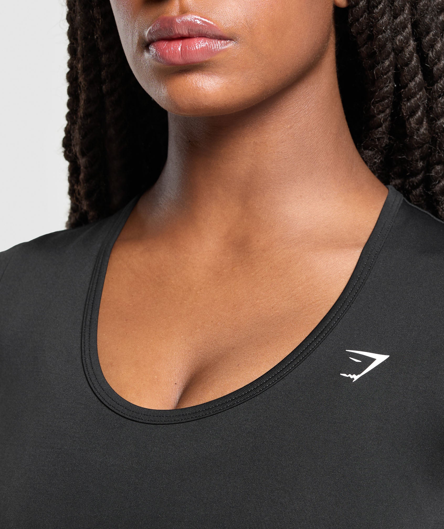 Women's Gymshark Everyday Seamless Tight Fit Crew Neck Tee Black