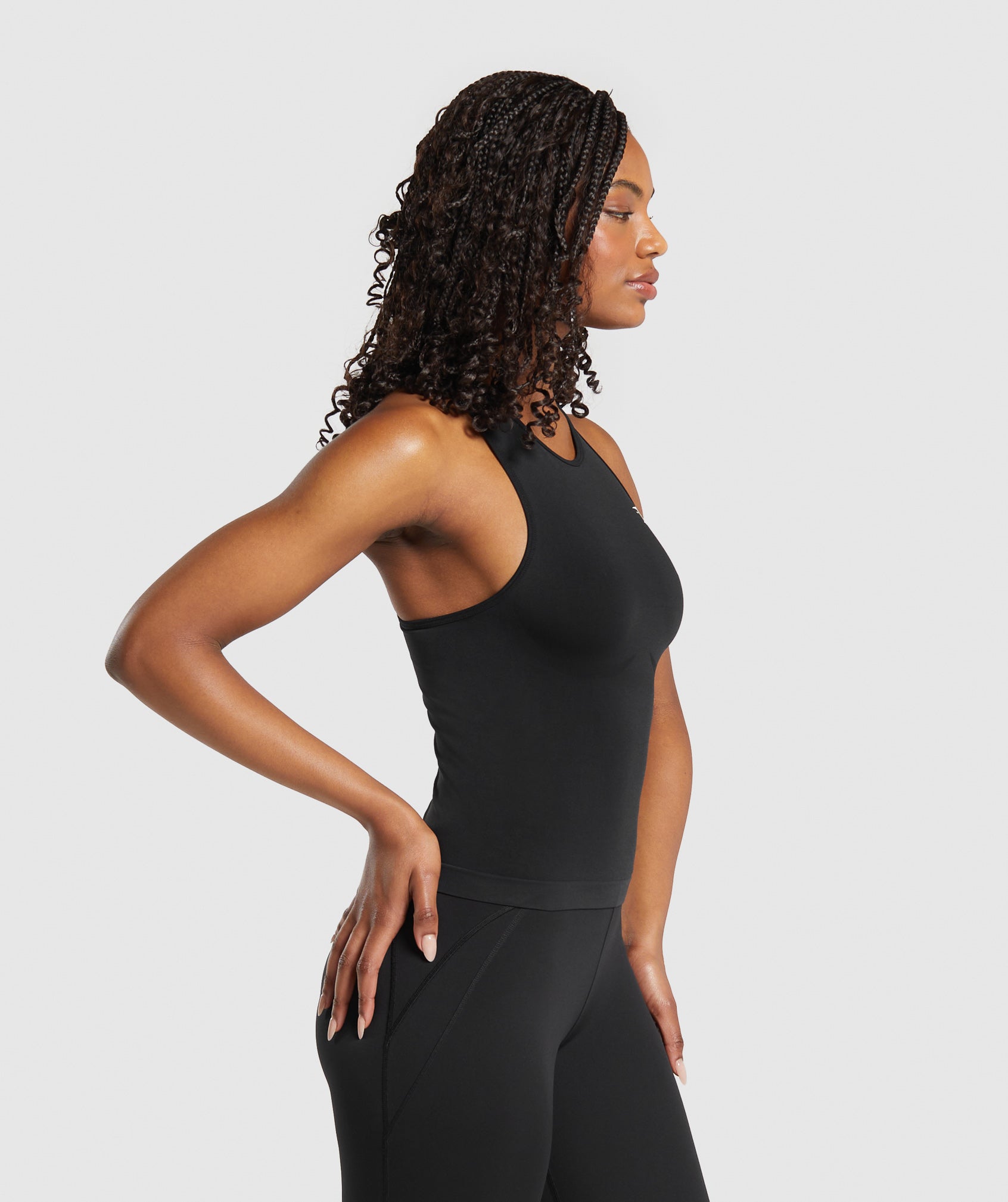 Women's Gymshark Everyday Seamless Tight Fit Tank Black