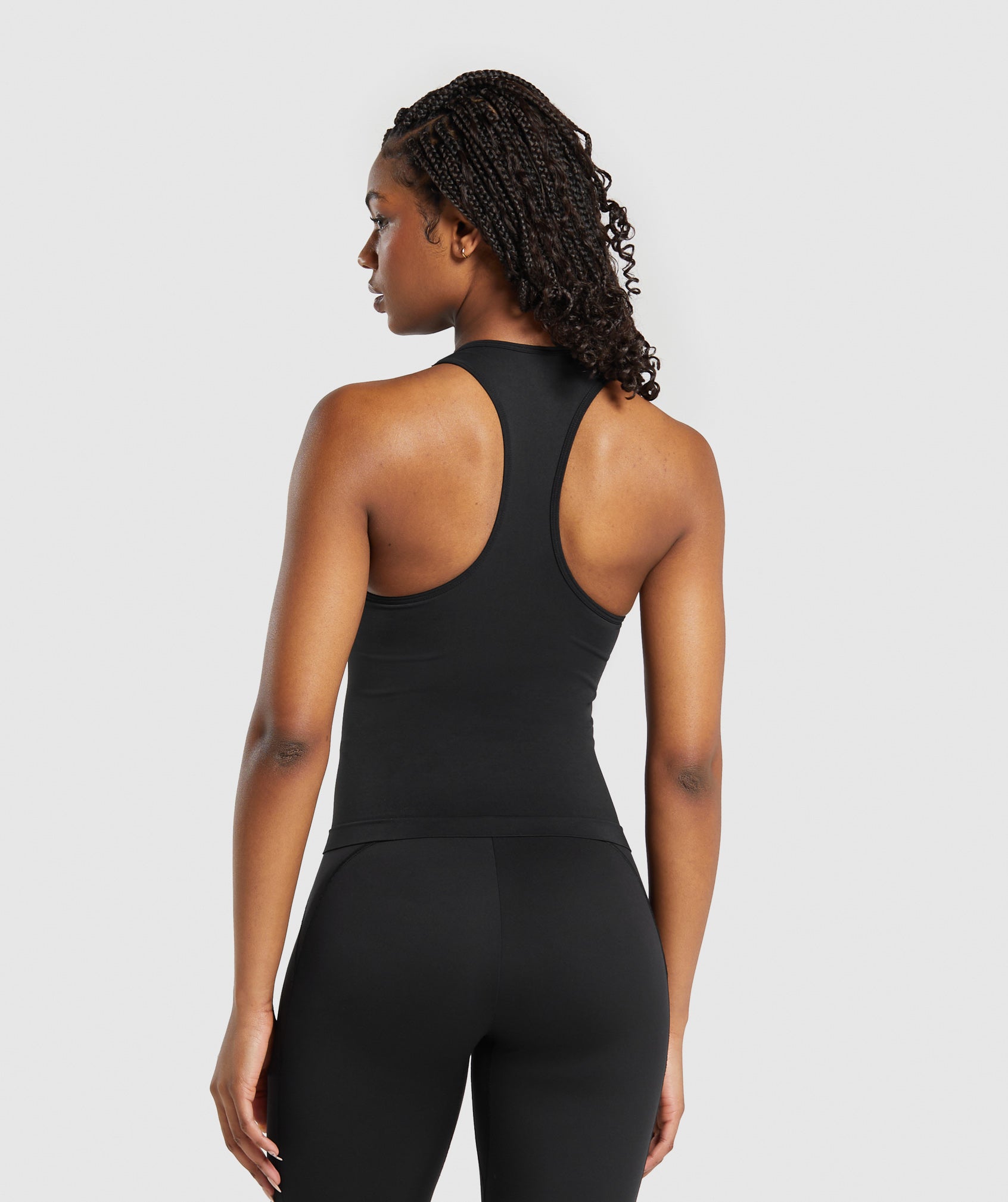 Women's Gymshark Everyday Seamless Tight Fit Tank Black