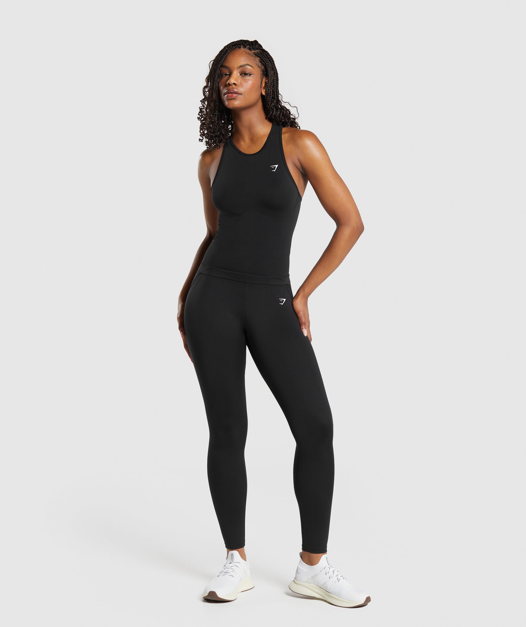 Women's Gymshark Everyday Seamless Tight Fit Tank Black
