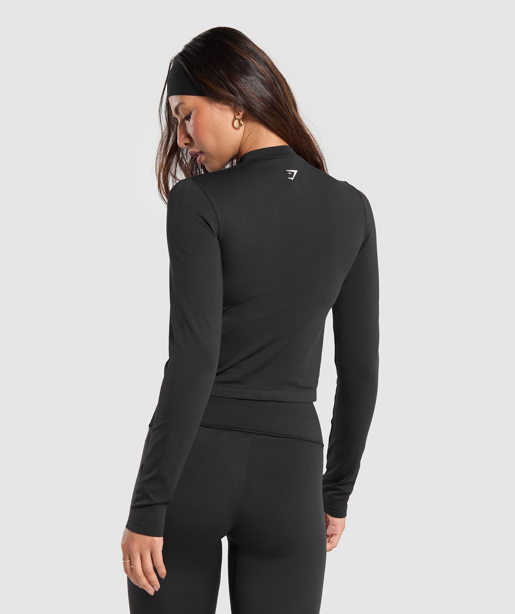 Women's Gymshark Everyday Seamless Zip Tracktop Black