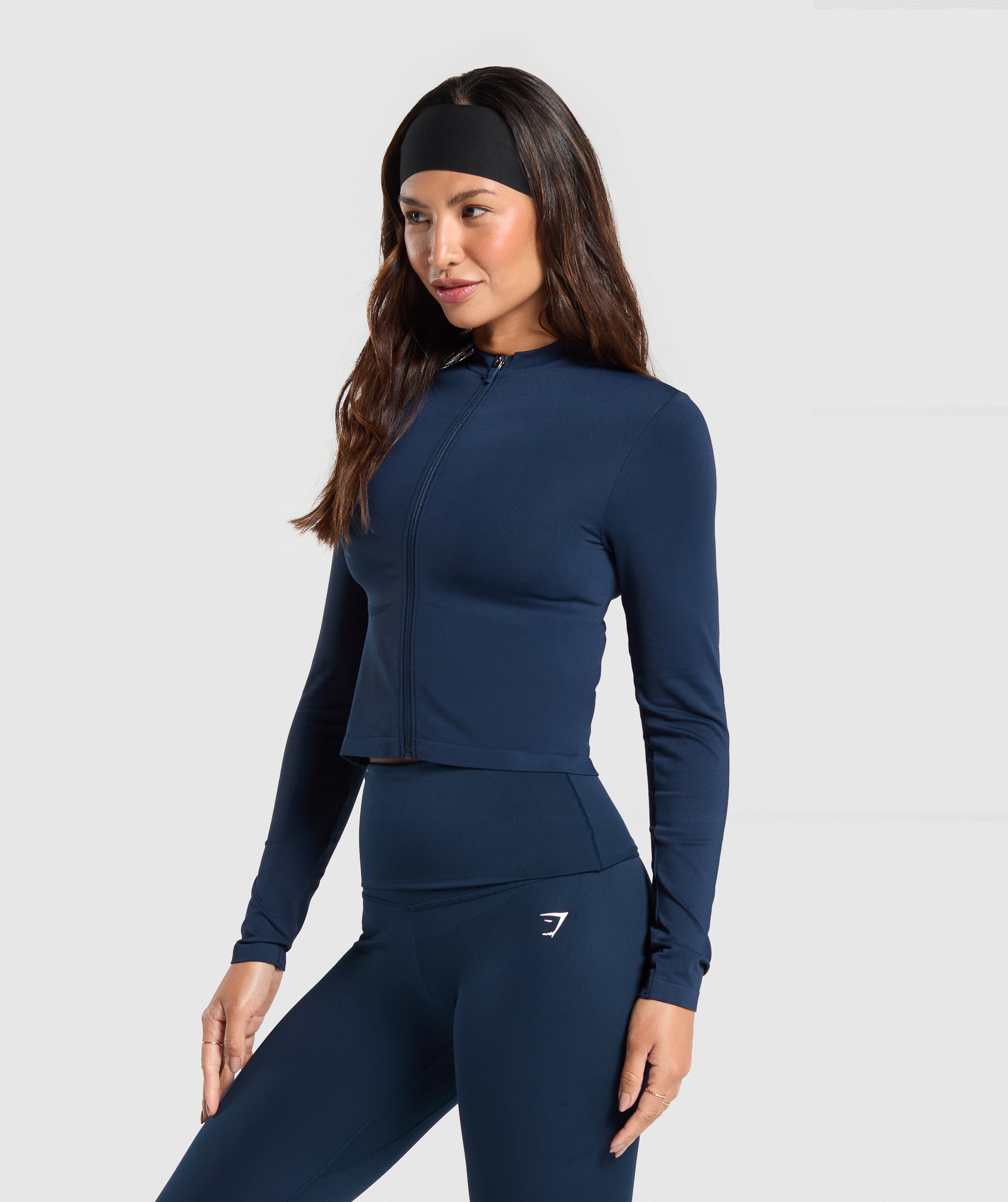 Women's Gymshark Everyday Seamless Zip Tracktop Navy