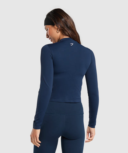 Women's Gymshark Everyday Seamless Zip Tracktop Navy