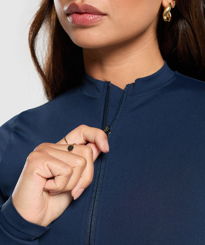 Women's Gymshark Everyday Seamless Zip Tracktop Navy