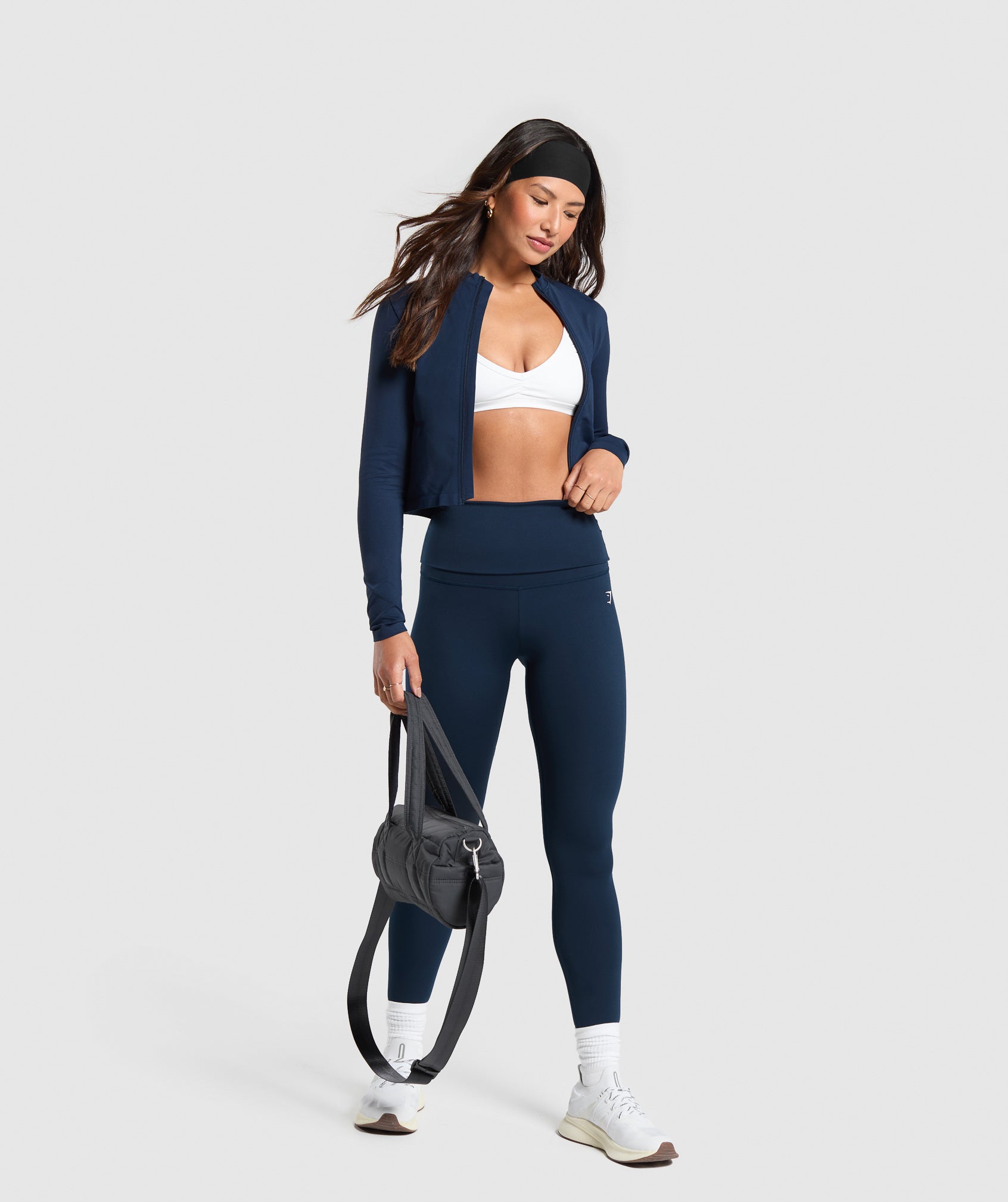 Women's Gymshark Everyday Seamless Zip Tracktop Navy