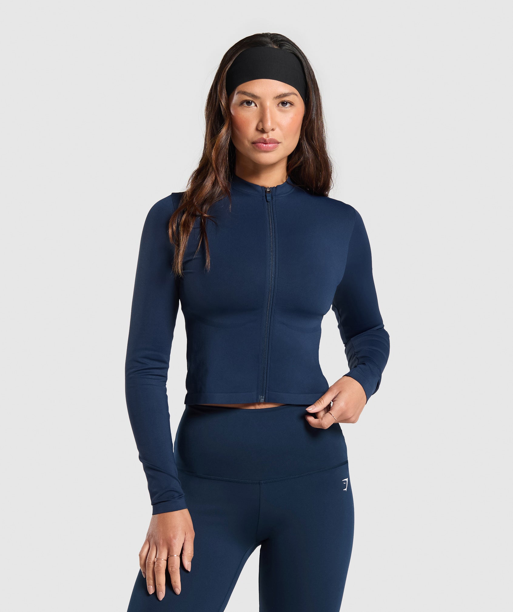 Women's Gymshark Everyday Seamless Zip Tracktop Navy