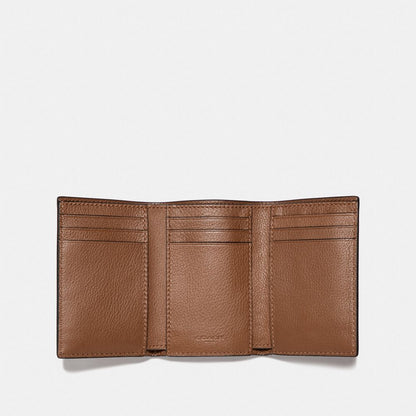 Coach Trifold Wallet Saddle