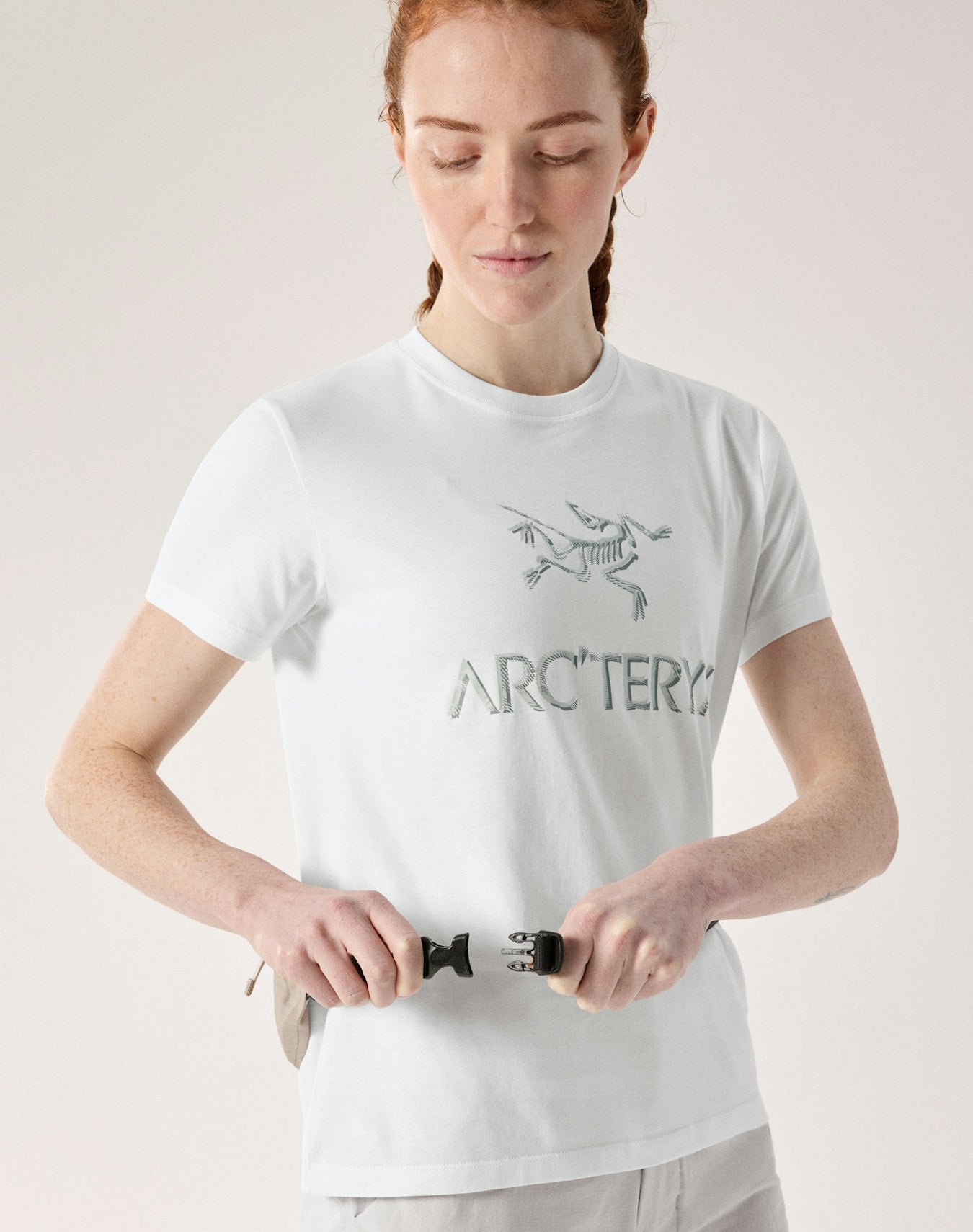 Arc'teryx Outlet Arc'Word Cotton T-Shirt Women's White Light Solitude