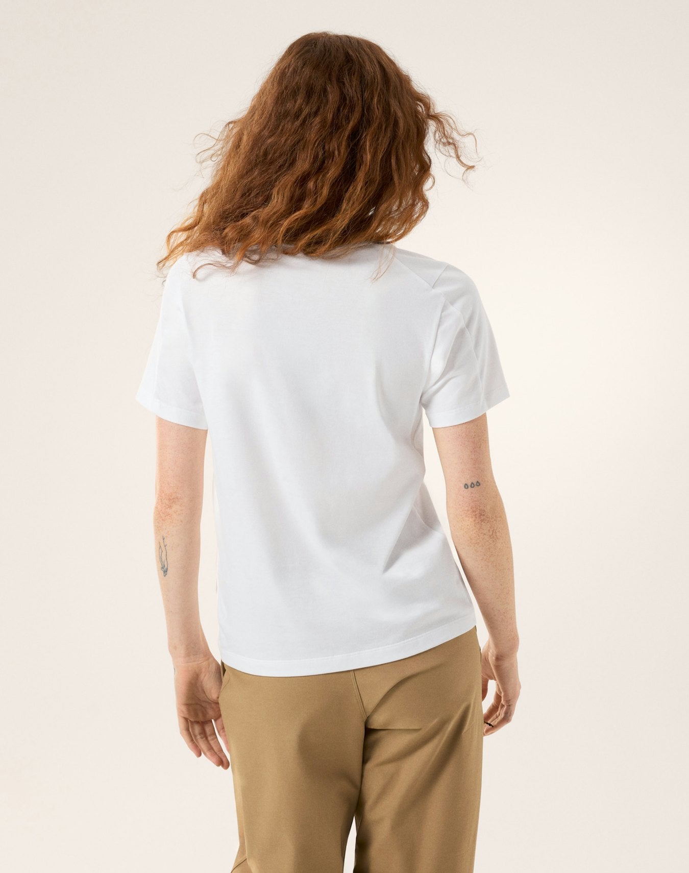 Arc'teryx Kragg SL Cotton Emblem Crew Shirt SS Women's - White Light