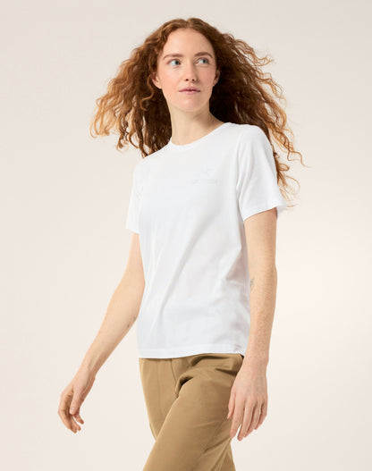 Arc'teryx Kragg SL Cotton Emblem Crew Shirt SS Women's - White Light