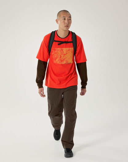 Arc'teryx Kragg Cotton Lithographica Shirt SS Men's - Dynasty