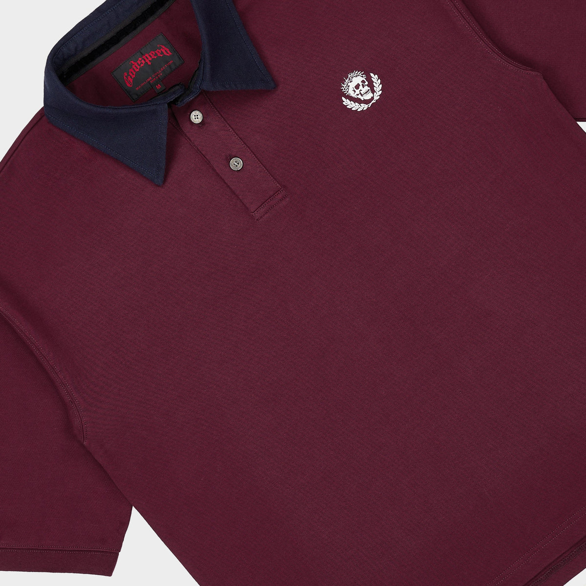 Godspeed Victor Minimal Crest Polo (Burgundy / Navy)