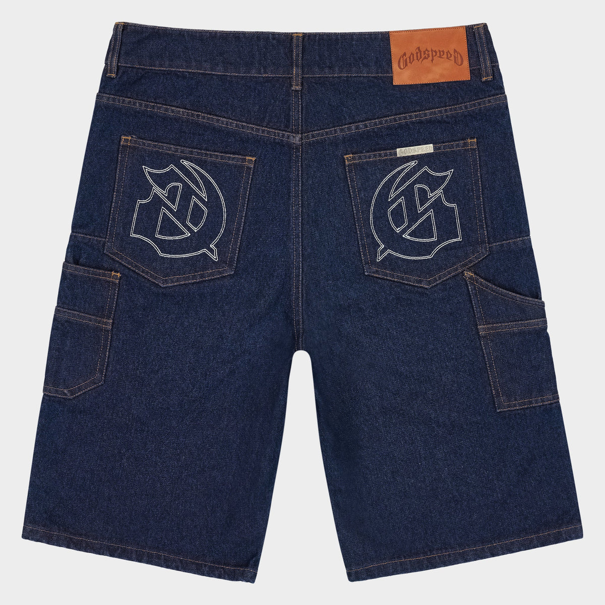 Godspeed Twin Panel Denim Shorts (Raw Blue)