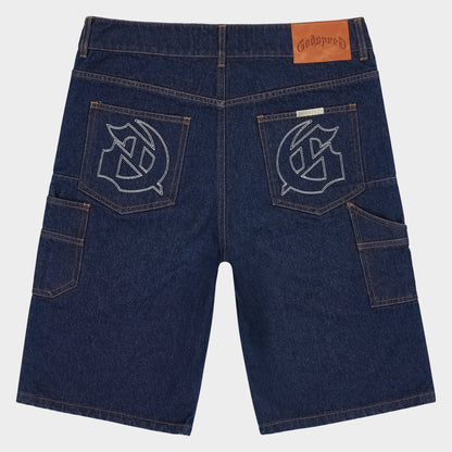 Godspeed Twin Panel Denim Shorts (Raw Blue)
