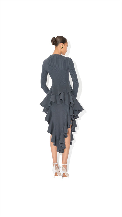 Alaïa Ribbed Peplum Top