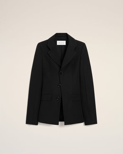AmiParis Black New Wool Single Breasted Fitted Jacket Women's